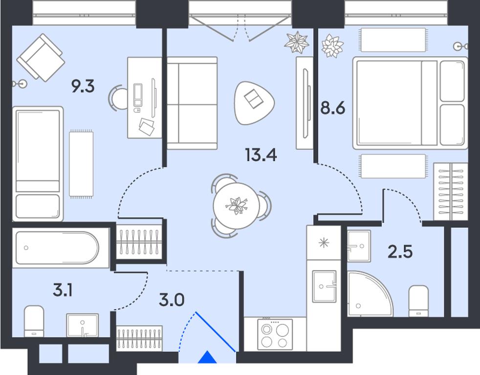 2-BD Apartment Sale, 39.9 sq. m. at balance, Ryazansky Avenue, Moscow, Russia #1 2-BD Apartment Sale, 39.9 sq. m. at balance, Ryazansky Avenue, Moscow, Russia #1