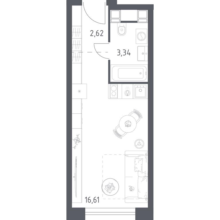 Apartment Sale, 22.57 sq. m. at Perets, Pyatnitskoye Highway, 58, Moscow, Russia #1