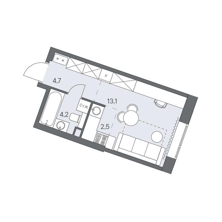 Apartment Sale, 25 sq. m. at Ново-Переделкино, Zapadniy Administrative District, Moscow, Russia #1 Apartment Sale, 25 sq. m. at Ново-Переделкино, Zapadniy Administrative District, Moscow, Russia #1
