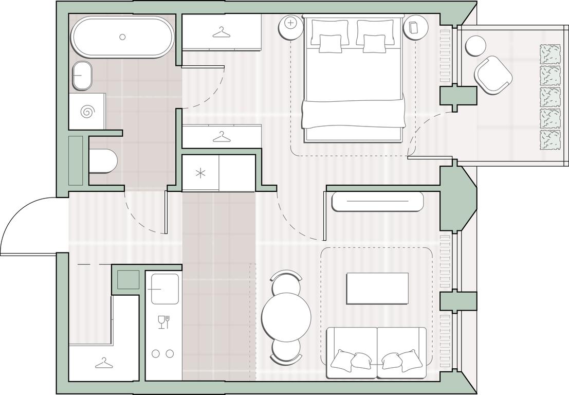1-BD Apartment Sale, 36.4 sq. m. at Sreda na Lobachevskogo, Ochakovskoye Highway, Moscow, Russia #1