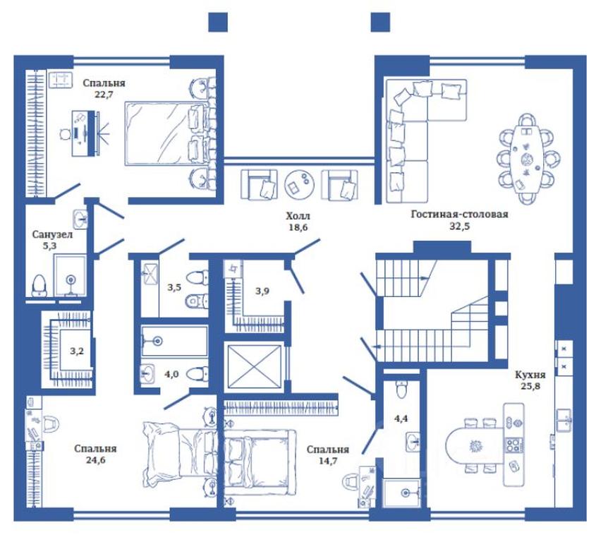 2-BD Apartment Sale, 172 sq. m. at Bereg stolitsy, Tamanskaya Street, Moscow, Russia #1 2-BD Apartment Sale, 172 sq. m. at Bereg stolitsy, Tamanskaya Street, Moscow, Russia #1