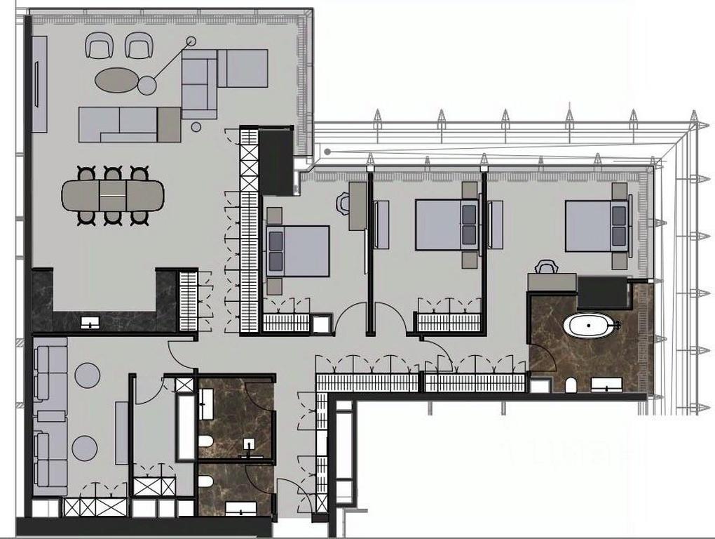 3-BD Apartment Sale, 208.7 sq. m. at NEVA TOWERS (Neva Tauers), 1st Krasnogvardeysky Drive, Moscow, Russia #1 3-BD Apartment Sale, 208.7 sq. m. at NEVA TOWERS (Neva Tauers), 1st Krasnogvardeysky Drive, Moscow, Russia #1