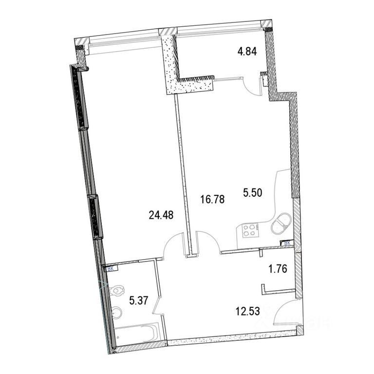 1-BD Apartment Sale, 71.2平方米 at Marshal, Marshala Rybalko Street, Moscow, Russia #1 1-BD Apartment Sale, 71.2平方米 at Marshal, Marshala Rybalko Street, Moscow, Russia #1