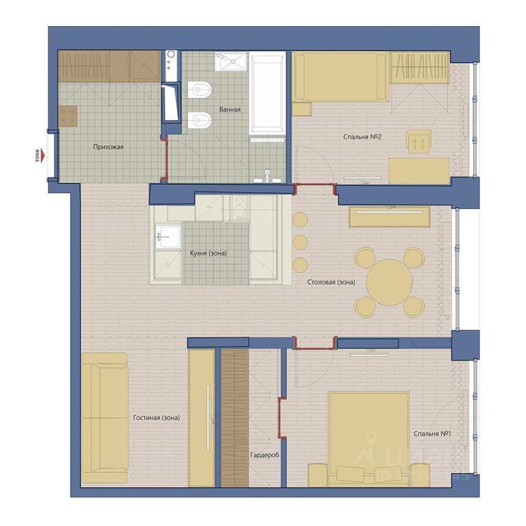 2-BD Apartment Sale, 68.84 sq. m. at Marshal, Marshala Rybalko Street, Moscow, Russia #1 2-BD Apartment Sale, 68.84 sq. m. at Marshal, Marshala Rybalko Street, Moscow, Russia #1