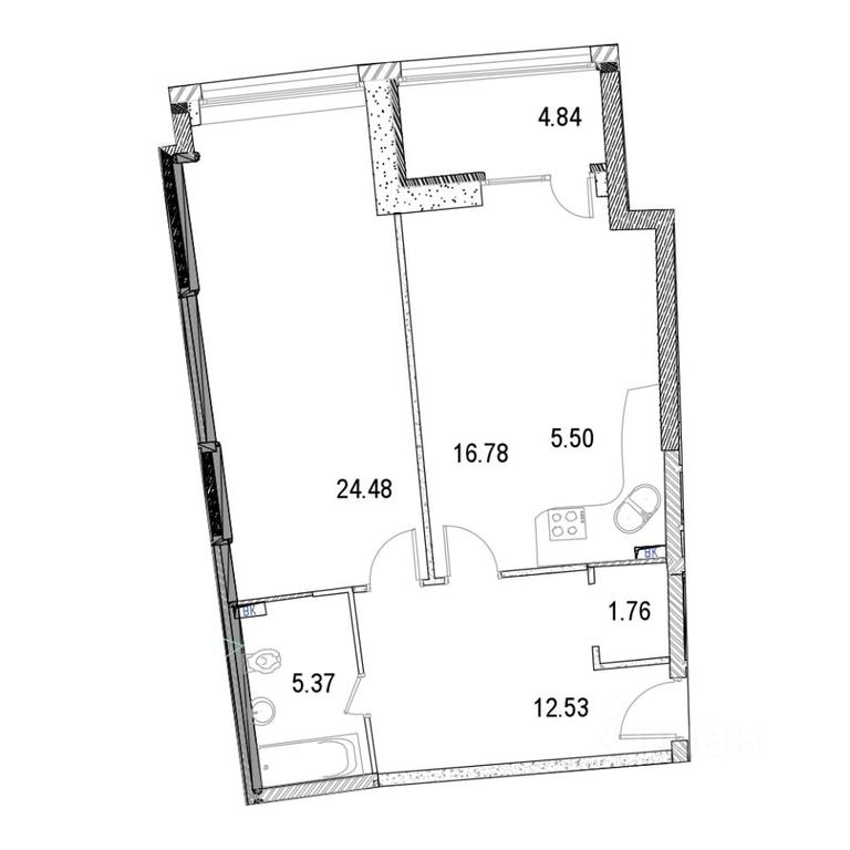1-BD Apartment Sale, 70.8 sq. m. at Marshal, Marshala Rybalko Street, Moscow, Russia #1 1-BD Apartment Sale, 70.8 sq. m. at Marshal, Marshala Rybalko Street, Moscow, Russia #1