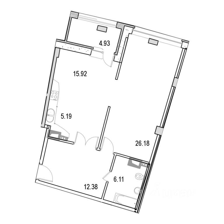 1-BD Apartment Sale, 71.15 sq. m. at Marshal, Marshala Rybalko Street, Moscow, Russia #1 1-BD Apartment Sale, 71.15 sq. m. at Marshal, Marshala Rybalko Street, Moscow, Russia #1