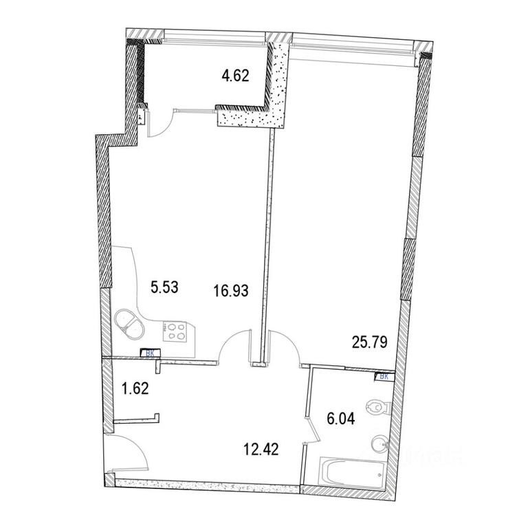 1-BD Apartment Sale, 72.9平方米 at Marshal, Marshala Rybalko Street, Moscow, Russia #1 1-BD Apartment Sale, 72.9平方米 at Marshal, Marshala Rybalko Street, Moscow, Russia #1