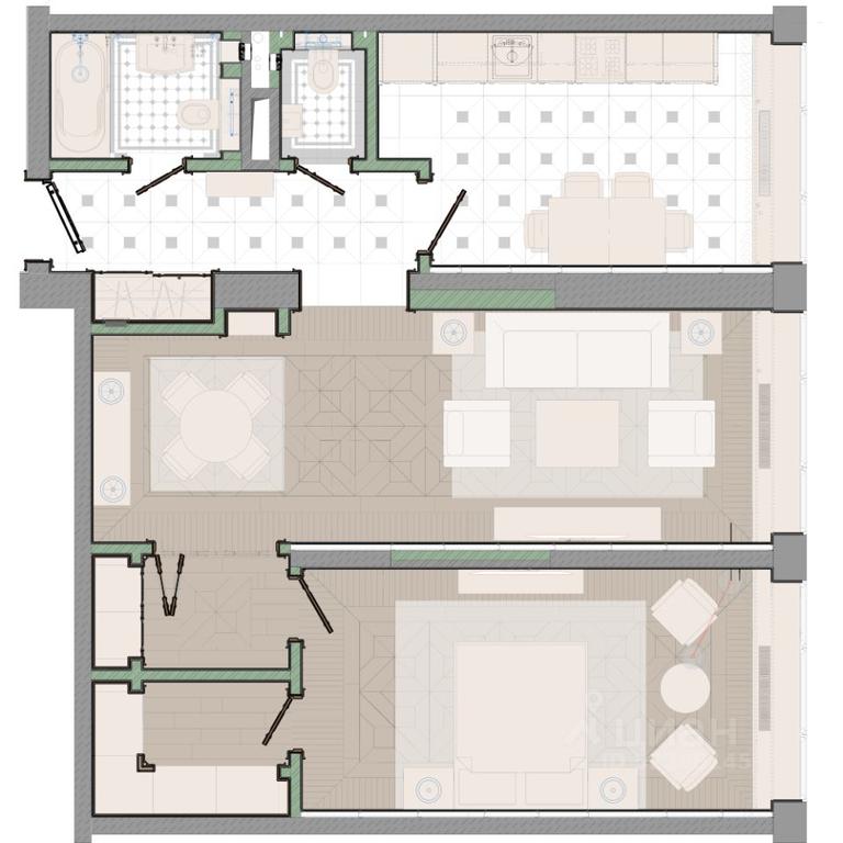 2-BD Apartment Sale, 74.9 sq. m. at Marshal, Marshala Rybalko Street, Moscow, Russia #1 2-BD Apartment Sale, 74.9 sq. m. at Marshal, Marshala Rybalko Street, Moscow, Russia #1
