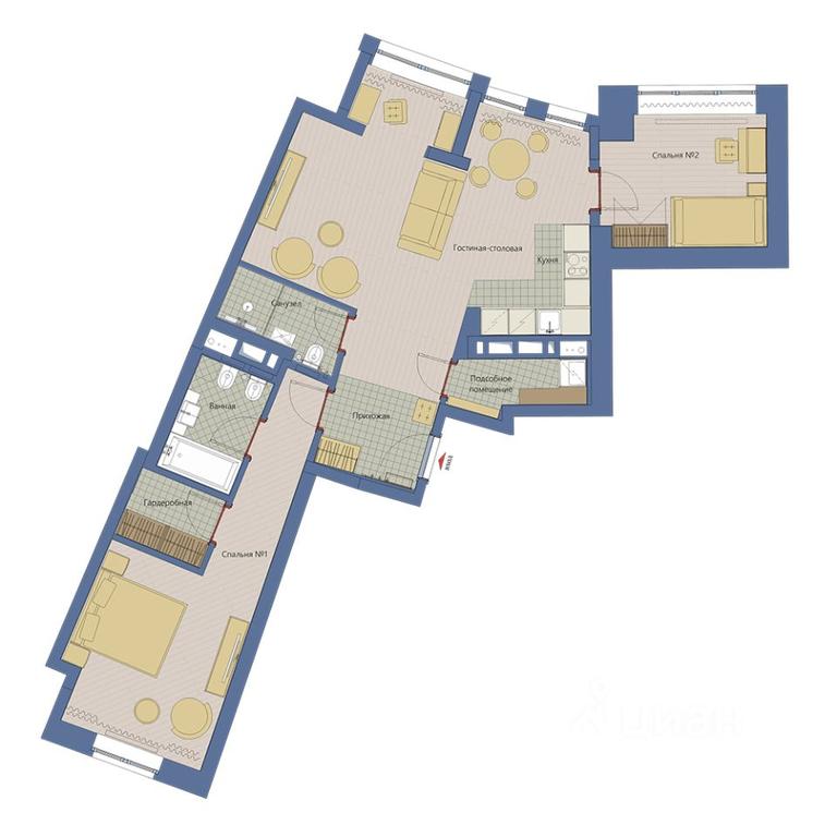 2-BD Apartment Sale, 80.61 sq. m. at Marshal, Marshala Rybalko Street, Moscow, Russia #1 2-BD Apartment Sale, 80.61 sq. m. at Marshal, Marshala Rybalko Street, Moscow, Russia #1