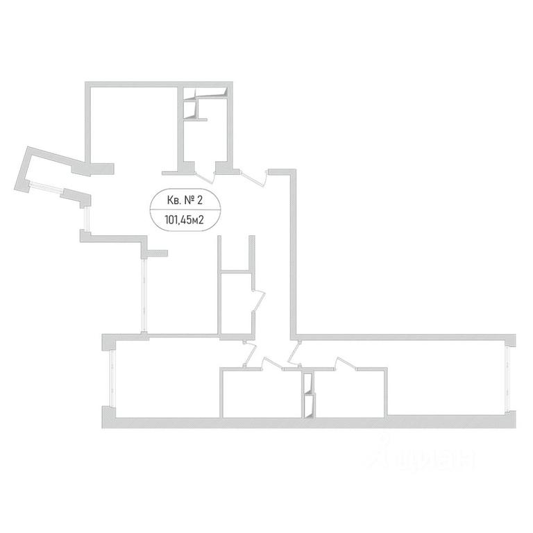 2-BD Apartment Sale, 95.1 sq. m. at Marshal, Marshala Rybalko Street, Moscow, Russia #1