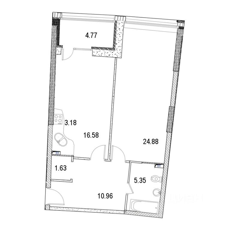 1-BD Apartment Sale, 68.85 sq. m. at Marshal, Marshala Rybalko Street, Moscow, Russia #1 1-BD Apartment Sale, 68.85 sq. m. at Marshal, Marshala Rybalko Street, Moscow, Russia #1