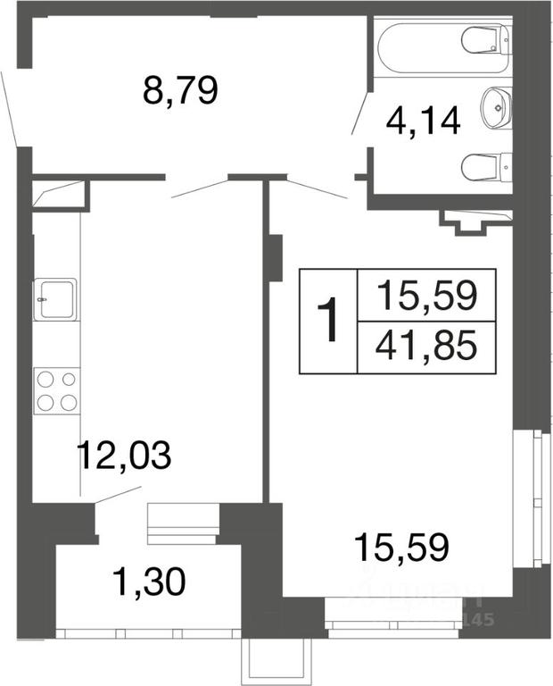 Apartment Sale, 41.85 sq. m. at Vremena goda, Proletarskaya ulitsa, Aprelevka, Naro-Fominskiy City District, Moscow Region, Russia #1 Apartment Sale, 41.85 sq. m. at Vremena goda, Proletarskaya ulitsa, Aprelevka, Naro-Fominskiy City District, Moscow Region, Russia #1