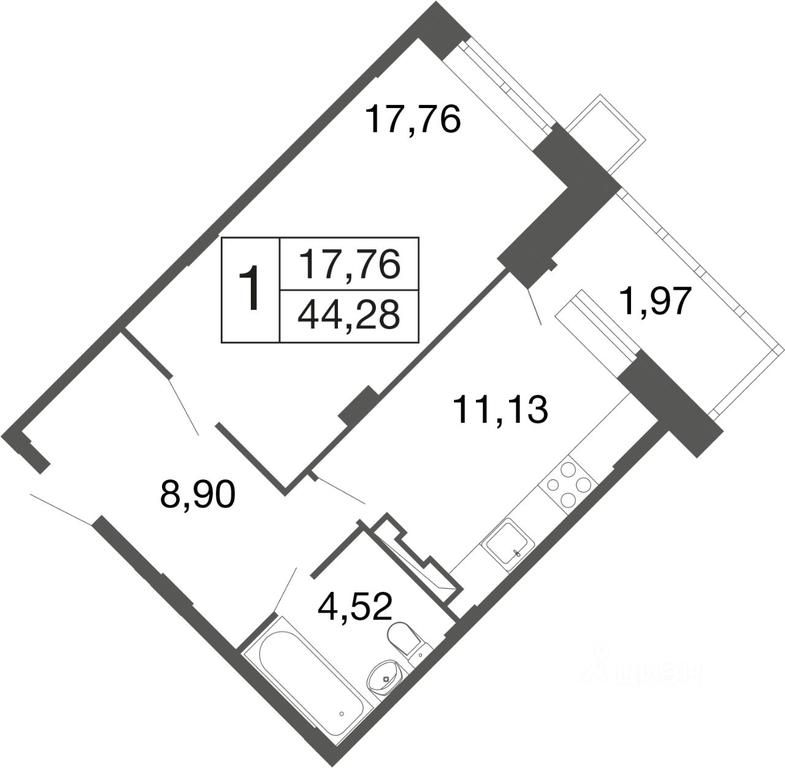 Apartment Sale, 44.28 sq. m. at Vremena goda, Proletarskaya ulitsa, Aprelevka, Naro-Fominskiy City District, Moscow Region, Russia #1 Apartment Sale, 44.28 sq. m. at Vremena goda, Proletarskaya ulitsa, Aprelevka, Naro-Fominskiy City District, Moscow Region, Russia #1