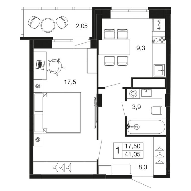 Apartment Sale, 41.05 sq. m. at Vremena goda, Proletarskaya ulitsa, Aprelevka, Naro-Fominskiy City District, Moscow Region, Russia #1 Apartment Sale, 41.05 sq. m. at Vremena goda, Proletarskaya ulitsa, Aprelevka, Naro-Fominskiy City District, Moscow Region, Russia #1