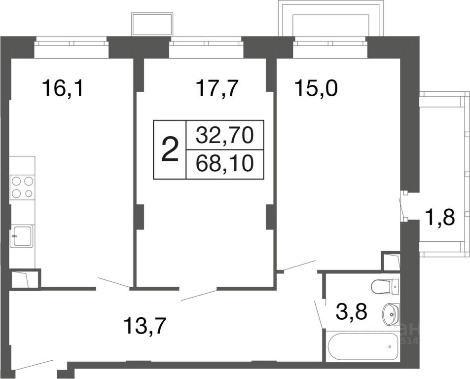 1-BD Apartment Sale, 68.1 sq. m. at Vremena goda, Proletarskaya ulitsa, Aprelevka, Naro-Fominskiy City District, Moscow Region, Russia #1 1-BD Apartment Sale, 68.1 sq. m. at Vremena goda, Proletarskaya ulitsa, Aprelevka, Naro-Fominskiy City District, Moscow Region, Russia #1
