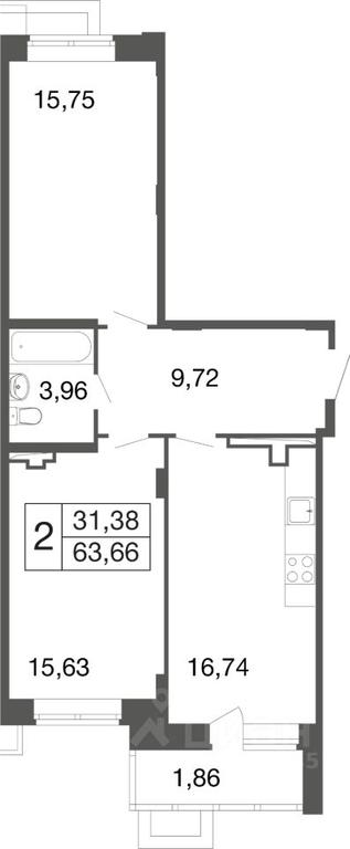 1-BD Apartment Sale, 63.66 sq. m. at Vremena goda, Proletarskaya ulitsa, Aprelevka, Naro-Fominskiy City District, Moscow Region, Russia #1 1-BD Apartment Sale, 63.66 sq. m. at Vremena goda, Proletarskaya ulitsa, Aprelevka, Naro-Fominskiy City District, Moscow Region, Russia #1