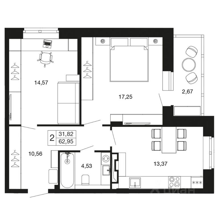 1-BD Apartment Sale, 62.95 sq. m. at Vremena goda, Proletarskaya ulitsa, Aprelevka, Naro-Fominskiy City District, Moscow Region, Russia #1 1-BD Apartment Sale, 62.95 sq. m. at Vremena goda, Proletarskaya ulitsa, Aprelevka, Naro-Fominskiy City District, Moscow Region, Russia #1