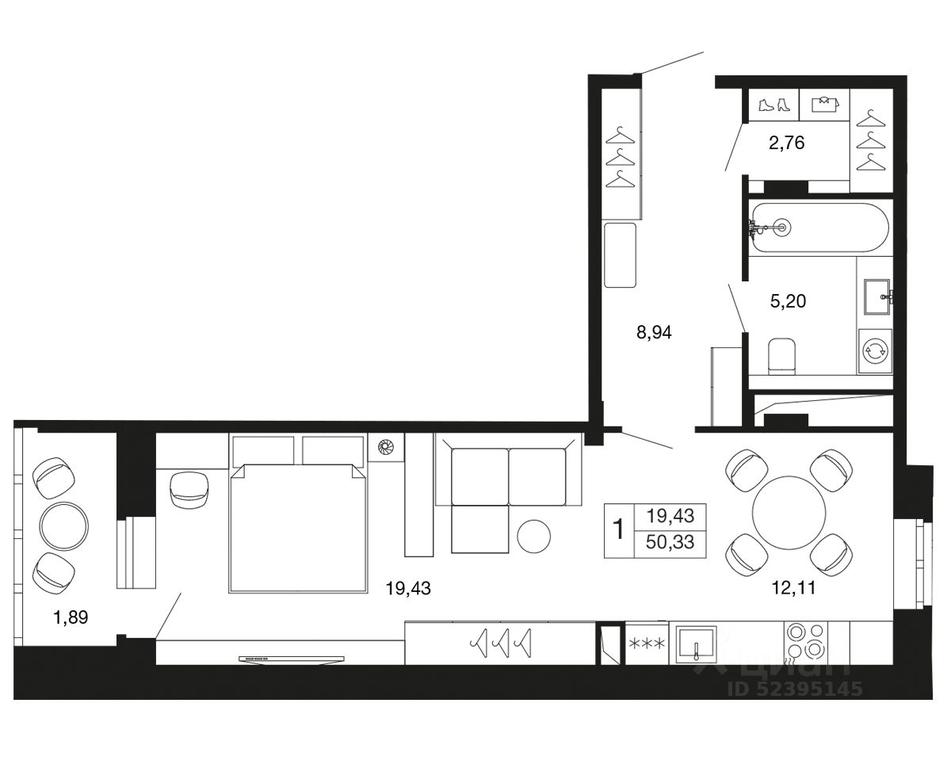 Apartment Sale, 50.33 sq. m. at Vremena goda, Proletarskaya ulitsa, Aprelevka, Naro-Fominskiy City District, Moscow Region, Russia #1 Apartment Sale, 50.33 sq. m. at Vremena goda, Proletarskaya ulitsa, Aprelevka, Naro-Fominskiy City District, Moscow Region, Russia #1