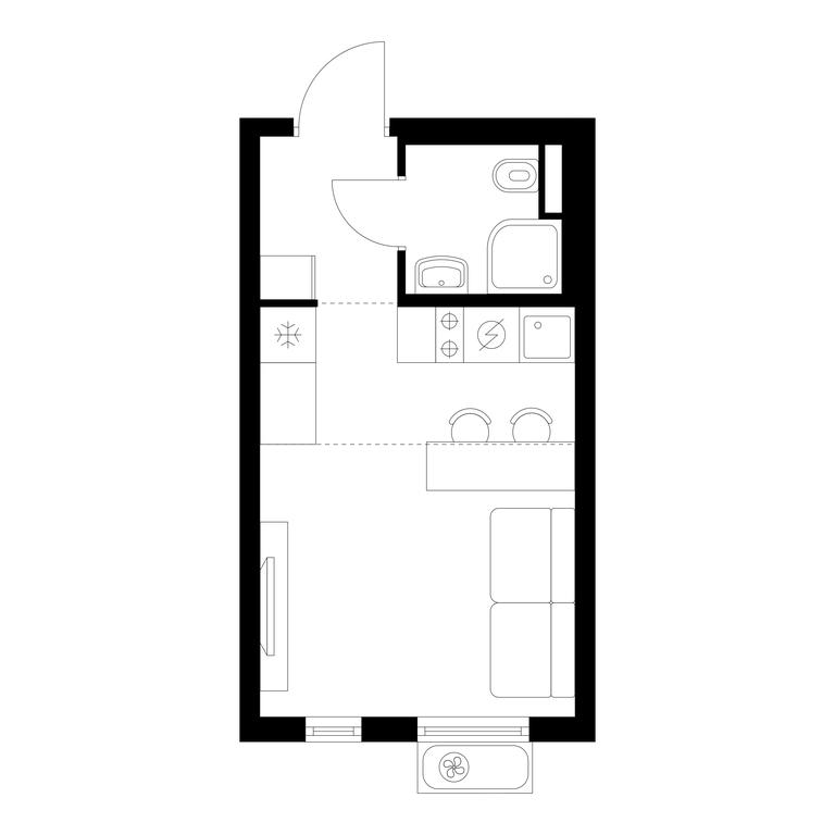 Apartment Sale, 19.9 sq. m. at Yauza Park, ulitsa Kolontsova, 4, Mytischi, Moscow Region, Russia #1