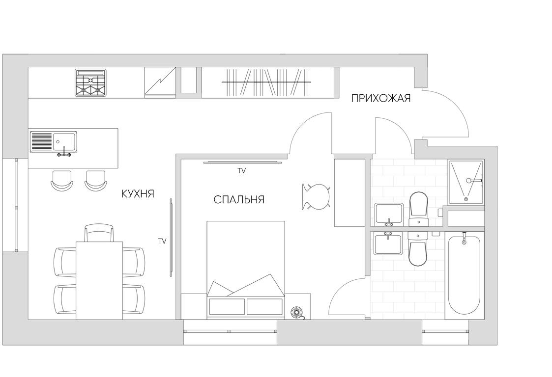 1-BD Apartment Sale, 38.4平方米 at Nice Loft, Avtomobilny Drive, 4, Moscow, Russia #1
