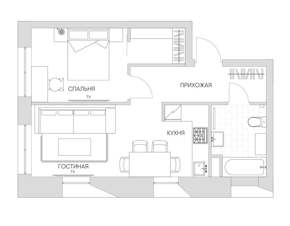 1-BD Apartment Sale, 40.3平方米 at Nice Loft, Avtomobilny Drive, 4, Moscow, Russia #1