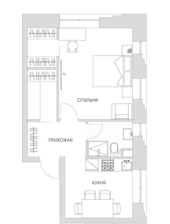 1-BD Apartment Sale, 39.3 sq. m. at Nice Loft, Avtomobilny Drive, 4, Moscow, Russia #1