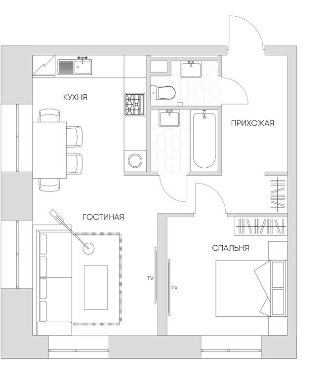 2-BD Apartment Sale, 50.4 sq. m. at Nice Loft, Avtomobilny Drive, 4, Moscow, Russia #1