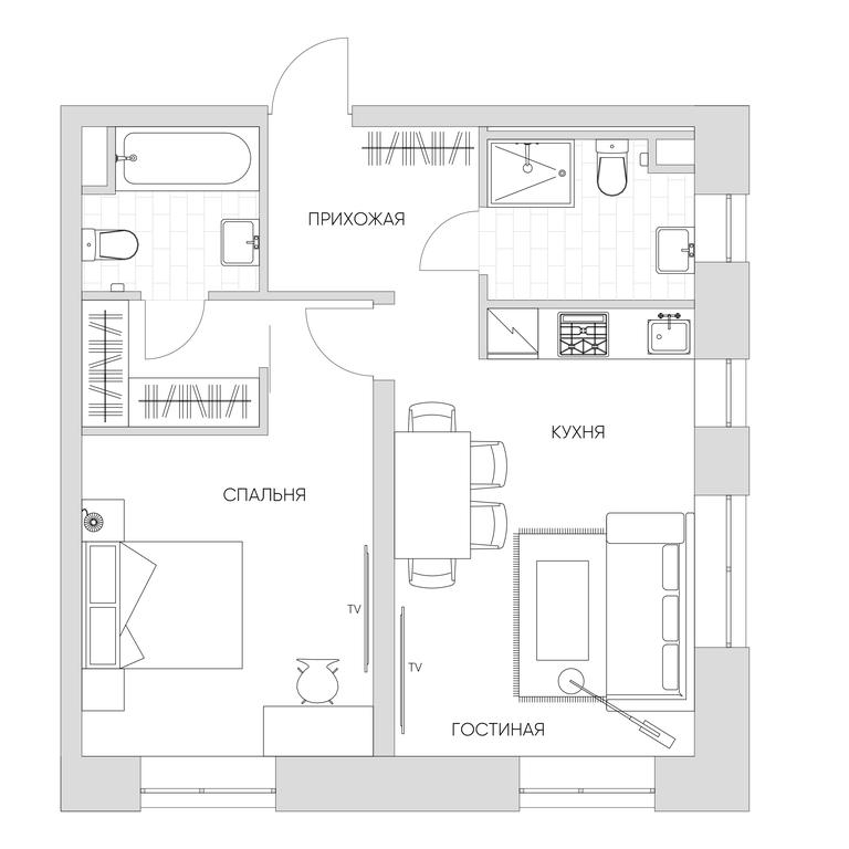 2-BD Apartment Sale, 50.6 sq. m. at Nice Loft, Avtomobilny Drive, 4, Moscow, Russia #1 2-BD Apartment Sale, 50.6 sq. m. at Nice Loft, Avtomobilny Drive, 4, Moscow, Russia #1