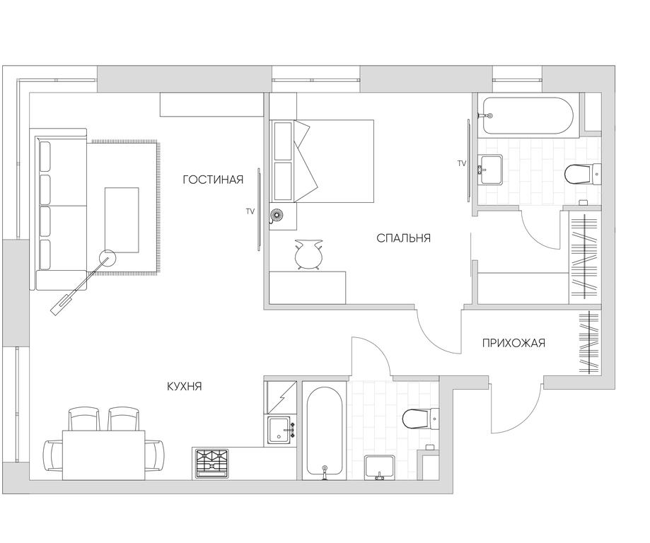 2-BD Apartment Sale, 64.8 sq. m. at Nice Loft, Avtomobilny Drive, 4, Moscow, Russia #1