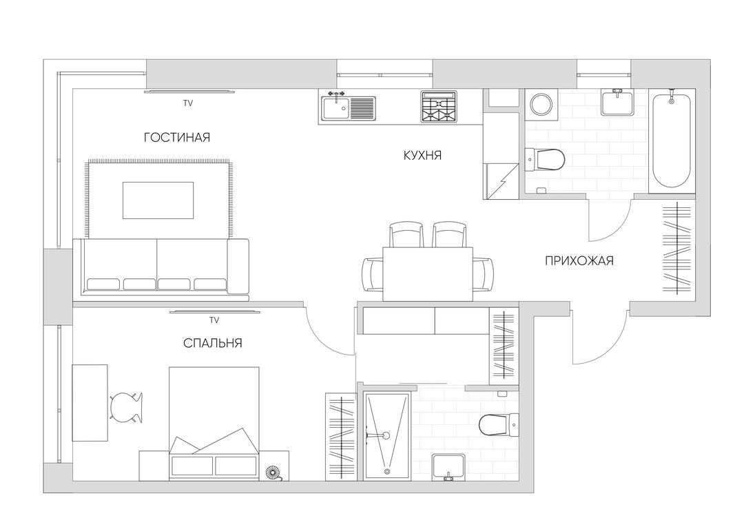 2-BD Apartment Sale, 57.1 sq. m. at Nice Loft, Avtomobilny Drive, 4, Moscow, Russia #1