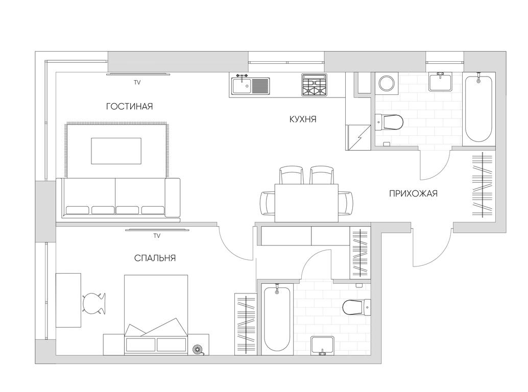 2-BD Apartment Sale, 58.6 sq. m. at Nice Loft, Avtomobilny Drive, 4, Moscow, Russia #1 2-BD Apartment Sale, 58.6 sq. m. at Nice Loft, Avtomobilny Drive, 4, Moscow, Russia #1