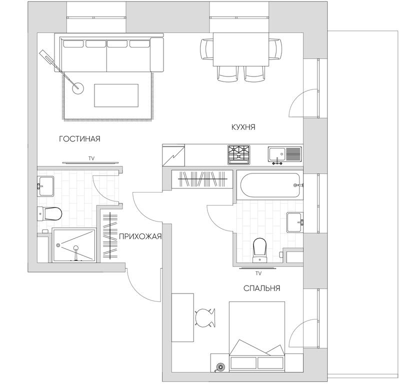 2-BD Apartment Sale, 75.5 sq. m. at Nice Loft, Avtomobilny Drive, 4, Moscow, Russia #1