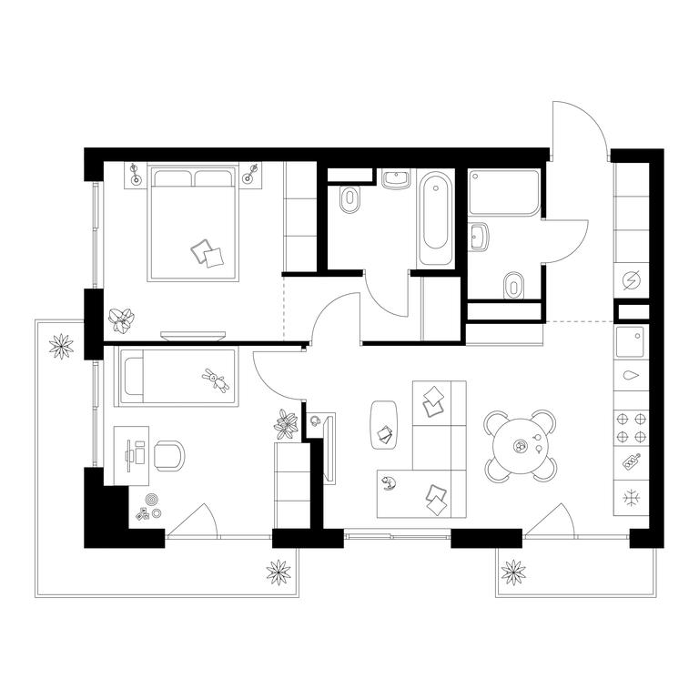2-BD Apartment Sale, 55.1 sq. m. at Matveevskiy Park, Ochakovskoye Highway, вл3с11, Moscow, Russia #1 2-BD Apartment Sale, 55.1 sq. m. at Matveevskiy Park, Ochakovskoye Highway, вл3с11, Moscow, Russia #1