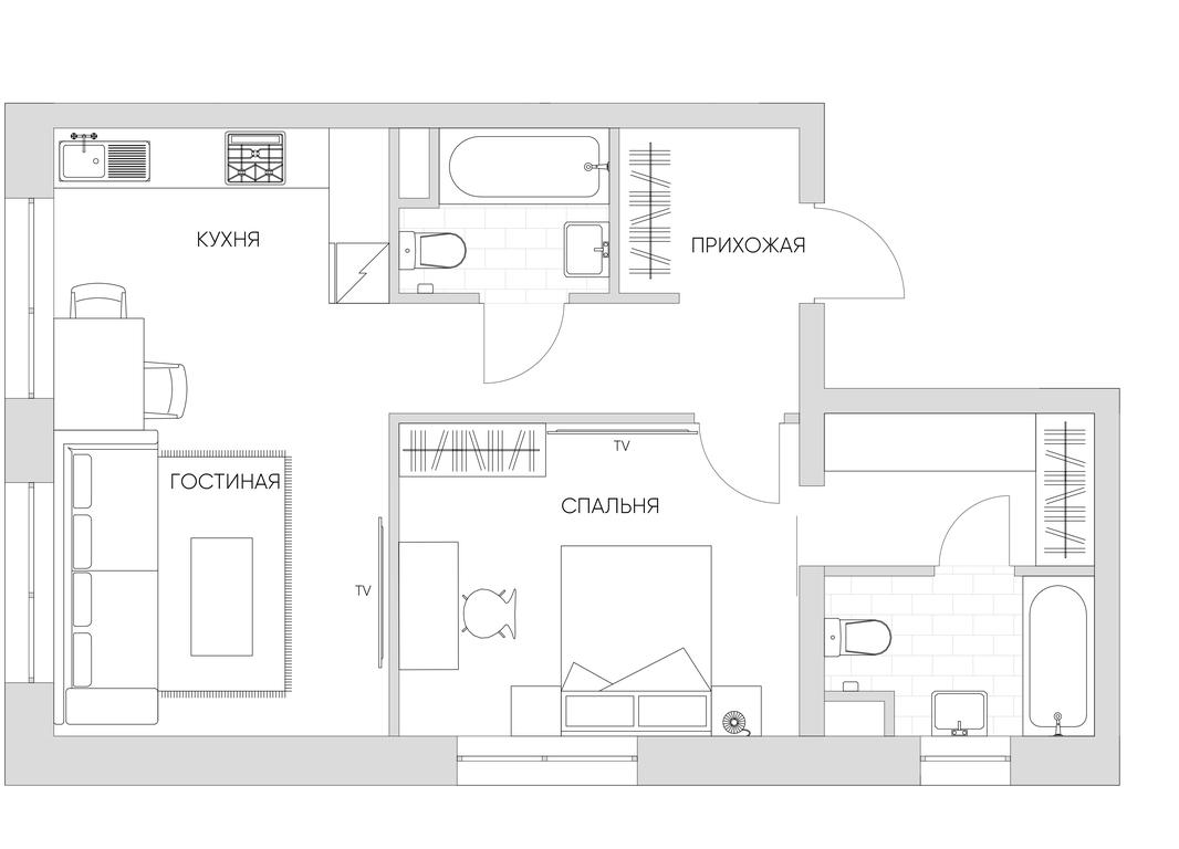 2-BD Apartment Sale, 51.72 sq. m. at Nice Loft, Avtomobilny Drive, 4, Moscow, Russia #1 2-BD Apartment Sale, 51.72 sq. m. at Nice Loft, Avtomobilny Drive, 4, Moscow, Russia #1