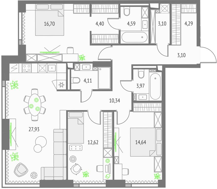 Продажа 3-комн. квартиры, 109,76 м² в ЖК «Upside Towers (Апсайд Тауэрс)», Огородный проезд, 4с1, Москва, Россия #1 Продажа 3-комн. квартиры, 109,76 м² в ЖК «Upside Towers (Апсайд Тауэрс)», Огородный проезд, 4с1, Москва, Россия #1