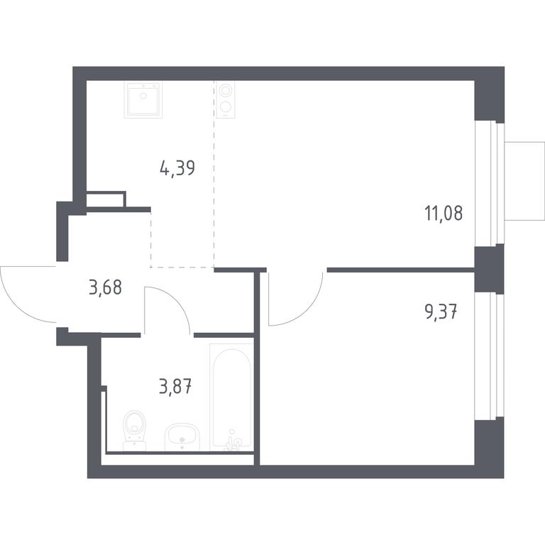 Apartment Sale, 32.39 sq. m. at Prigorod Lesnoe, Molodyozhny bulvar, 6, derevnya Misaylovo, Leninskiy City District, Moscow Region, Russia #1 Apartment Sale, 32.39 sq. m. at Prigorod Lesnoe, Molodyozhny bulvar, 6, derevnya Misaylovo, Leninskiy City District, Moscow Region, Russia #1