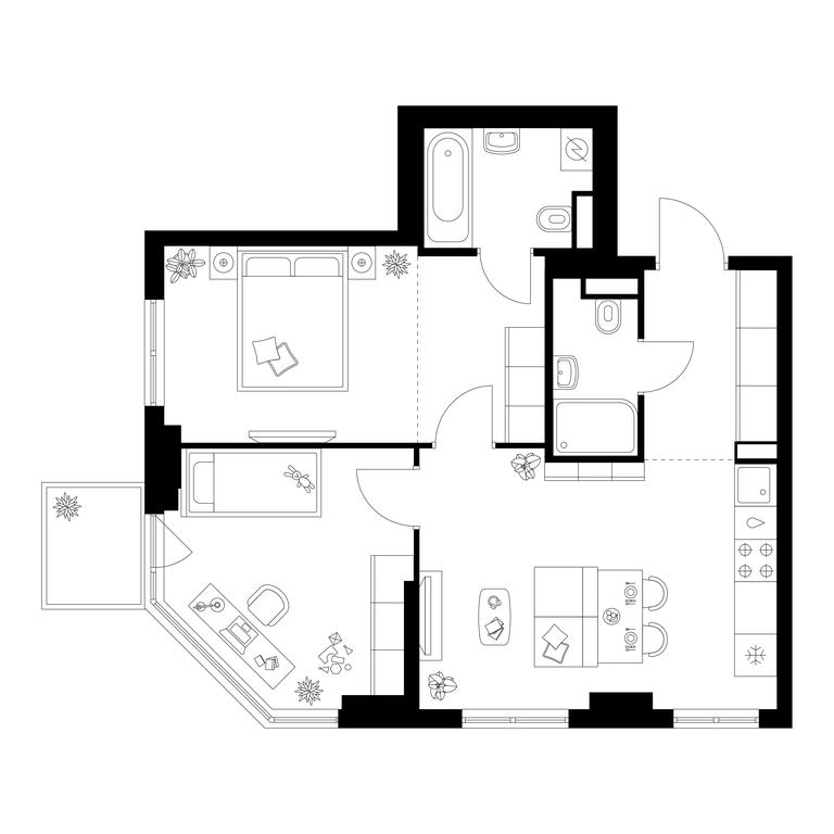 2-BD Apartment Sale, 54.3 sq. m. at Kavkazskiy Bulvar 51, Kavkazsky Boulevard, 51с3, Moscow, Russia #1 2-BD Apartment Sale, 54.3 sq. m. at Kavkazskiy Bulvar 51, Kavkazsky Boulevard, 51с3, Moscow, Russia #1