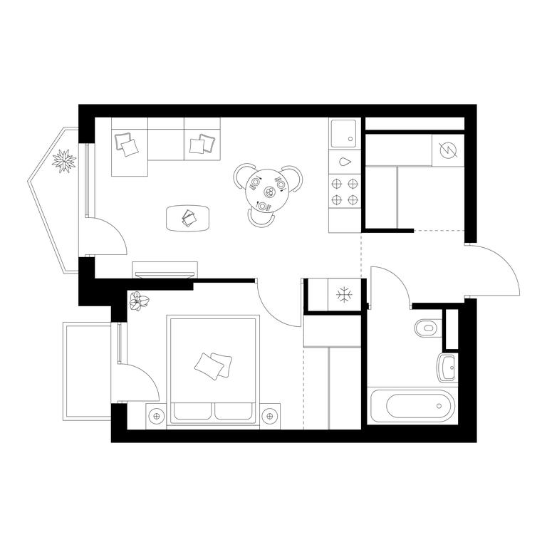 1-BD Apartment Sale, 36.1 sq. m. at Michurinskiy Park, Ozyornaya Street, 44А, Moscow, Russia #1 1-BD Apartment Sale, 36.1 sq. m. at Michurinskiy Park, Ozyornaya Street, 44А, Moscow, Russia #1