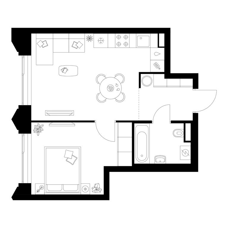 1-BD Apartment Sale, 38.3平方米 at Matveevskiy Park, Ochakovskoye Highway, вл3с11, Moscow, Russia #1