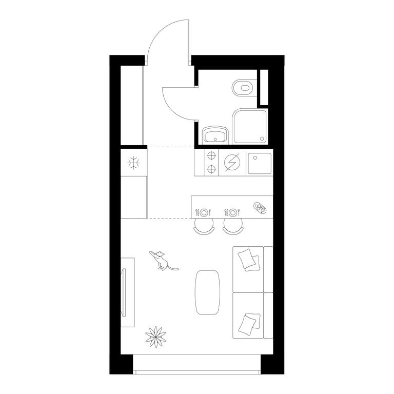 Apartment Sale, 20.5 sq. m. at Michurinskiy Park, Ozyornaya Street, 44А, Moscow, Russia #1