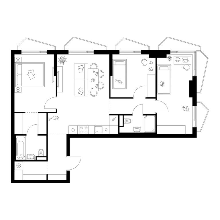 3-BD Apartment Sale, 77.2 sq. m. at Michurinskiy Park, Ozyornaya Street, 44А, Moscow, Russia #1 3-BD Apartment Sale, 77.2 sq. m. at Michurinskiy Park, Ozyornaya Street, 44А, Moscow, Russia #1