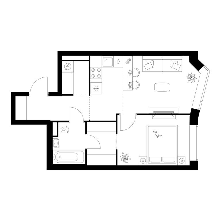 Продажа 1-комн. квартиры, 41,1 м² в ЖК «Мичуринский парк», Озёрная улица, 44А, Москва, Россия #1 Продажа 1-комн. квартиры, 41,1 м² в ЖК «Мичуринский парк», Озёрная улица, 44А, Москва, Россия #1