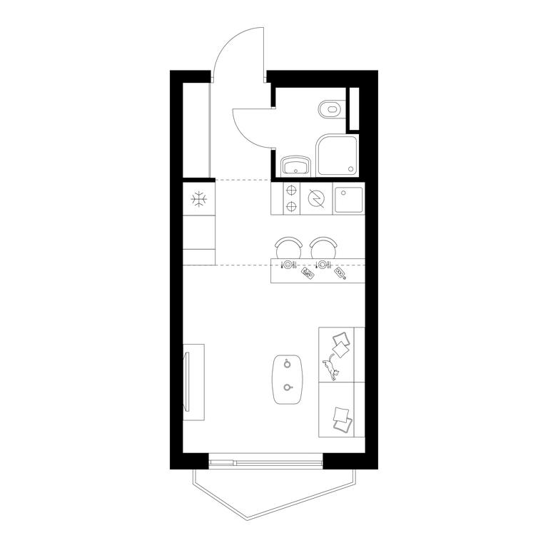 Apartment Sale, 21.9 sq. m. at Michurinskiy Park, Ozyornaya Street, 44А, Moscow, Russia #1