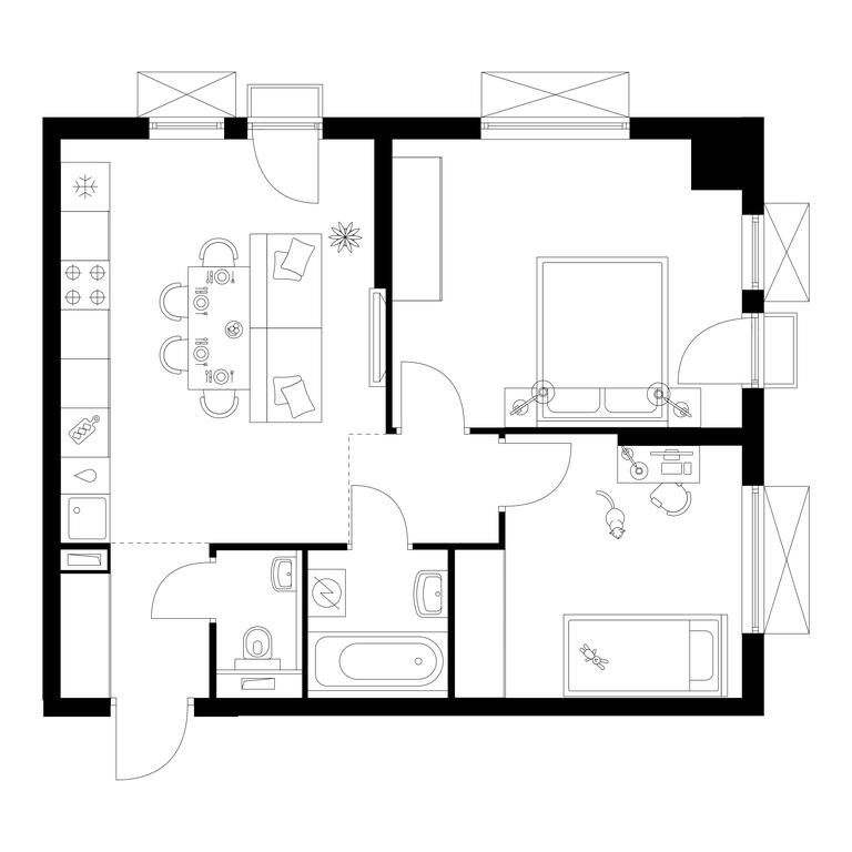 2-BD Apartment Sale, 53.5 sq. m. at Tomilinskiy Bulvar, Novaya Street, 1, Kotelniki, Moscow Region, Russia #1 2-BD Apartment Sale, 53.5 sq. m. at Tomilinskiy Bulvar, Novaya Street, 1, Kotelniki, Moscow Region, Russia #1