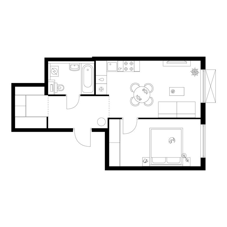 1-BD Apartment Sale, 43平方米 at Tomilinskiy Bulvar, Novaya Street, 1, Kotelniki, Moscow Region, Russia #1