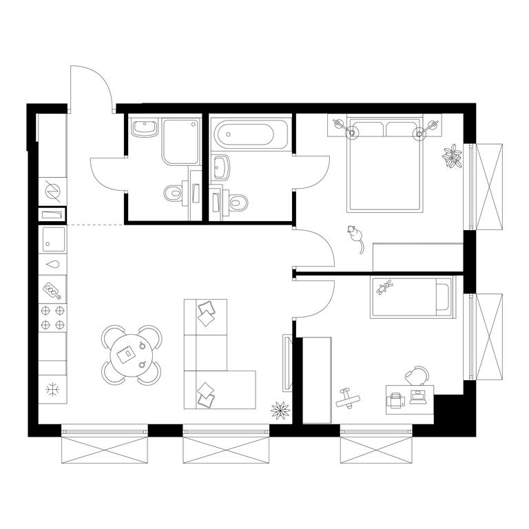 2-BD Apartment Sale, 54.7 sq. m. at Tomilinskiy Bulvar, Novaya Street, 1, Kotelniki, Moscow Region, Russia #1 2-BD Apartment Sale, 54.7 sq. m. at Tomilinskiy Bulvar, Novaya Street, 1, Kotelniki, Moscow Region, Russia #1