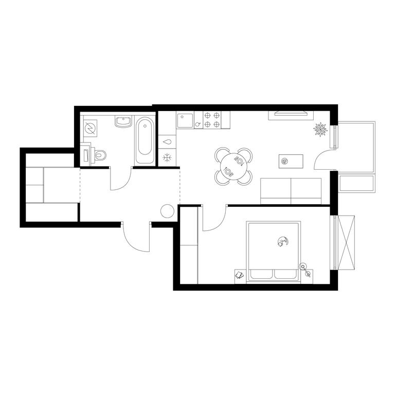 1-BD Apartment Sale, 43.6 sq. m. at Tomilinskiy Bulvar, Novaya Street, 1, Kotelniki, Moscow Region, Russia #1
