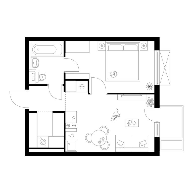 1-BD Apartment Sale, 36.1 sq. m. at Tomilinskiy Bulvar, Novaya Street, 1, Kotelniki, Moscow Region, Russia #1
