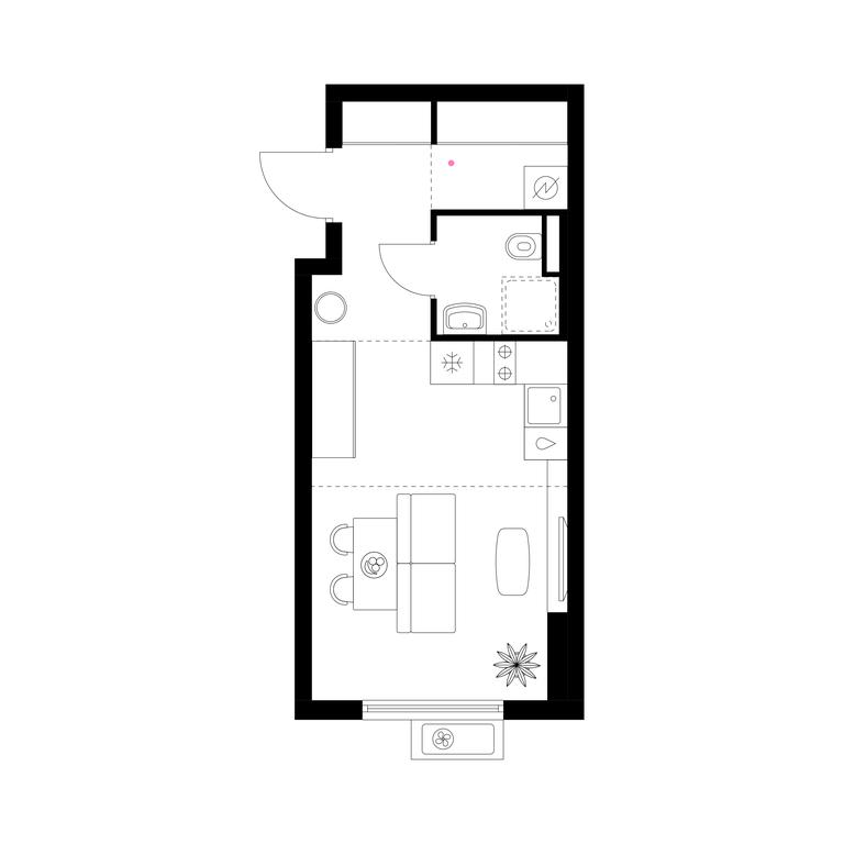 Apartment Sale, 27.1 sq. m. at Belaya Dacha Park, mikrorayon Parkovy, 1, Kotelniki, Moscow Region, Russia #1