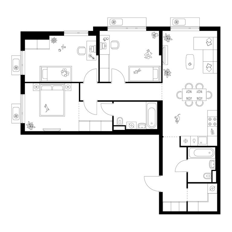 3-BD Apartment Sale, 84.1 sq. m. at Yaroslavskij kvartal, Yaroslavskiy Drive, 116, Korolyov, Moscow Region, Russia #1 3-BD Apartment Sale, 84.1 sq. m. at Yaroslavskij kvartal, Yaroslavskiy Drive, 116, Korolyov, Moscow Region, Russia #1